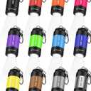 Mudder 12 Pieces Mini Keychain Flashlight Bulk Plastic Small Handheld LED USB Rechargeable Waterproof Flashlight Pocket Tiny Torch for Emergency Camping Hiking Favor(White Light)