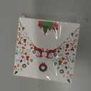 2 x Cross 3.5 Inch Ceramic Christmas Hanging Ornament - Cross Spring Flower