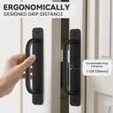 Barn Door Handles, 5.9" Gate Handle Outdoor Fence, Black Door Pulls Handle, Aluminium Alloy Sliding Closet Door Handle For Bifold Door, Kitchen, Cabinet, Bathroom, Closet, Garage Shed (8 Pack)