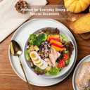 GBHOME 7.5'' Stoneware Pasta Bowls, Serving Bowls Set of 6 for Kitchen, Double Reactive Glaze Bowls for Fruit,Pasta,Salad,Oatmeal,Meal, Microwave Safe (6 pcs),Sugar White