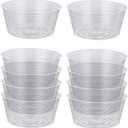 Idyllize 10 Pieces of 6 Inch Clear Thin Deep Plastic Plant Saucer Drip Tray for Pots (6'')