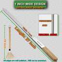 27 Inch Extra Long 1 Inch Wide Kabob Skewers for Grilling, Premium 304 Stainless Steel Barbecue Skewer with Wood Handle,Metal Flat Kebab Skewers include 8PCS BBQ Skewer,1PCS Grill Mop Brush