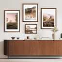 iRahmen 12x18 Picture Frame with Plexiglass - Wooden Poster Frame for Photo Wall Gallery Mounting (Dark Brown, Set of 2)