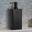 Rectangular Resin Dispenser Premium Bathroom Shampoo Conditioner Body Wash Bottle Modern Refillable Pump Design
