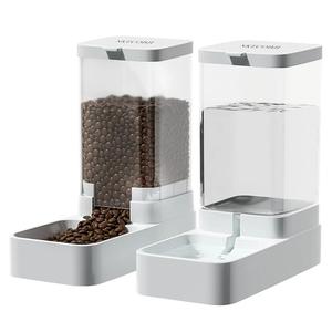 Gravity Pet Feeder and Water Dispenser Set, Automatic Dog Feeder and Dog Water Dispenser for Dogs Cats Pets Animals Large Capacity(3.8L)