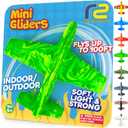 Foam Airplanes - Stocking Stuffers for Kids All Ages 4 5 6 7 8 9 + Year Old - Best Toy Gift - Boy Toys Stocking Stuffer Gifts - Air Plane Gift Idea - Easter Basket Gifts for Boys & Girls Party Favors (Green)