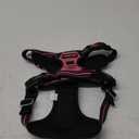 rabbitgoo Dog Harness Medium Sized, No Pull Dog Vest with 3 Buckles, Adjustable Soft Padded Pet Harness with Easy Control Handle and Reflective Strips, Pink, M