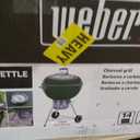 Weber Original Kettle Premium Charcoal Grill, 22-Inch, Green Outdoor BBQ Grill with BuiltIn Thermometer, Heat Control Dampers & OneTouch Cleaning System