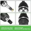 Front CV Axle Shaft for Yamaha Grizzly 550 700/Kodiak 700 2009-2020 YFM550/YFM700/YFM700K EPS Models - Replaces 28P-2510J/F/00 3B4-2510J/F/00 28P-2518E-00 Left & Right
