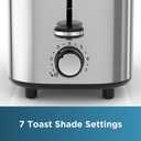 BLACK+DECKER 2-Slice Toaster with 7 Toast Shade Settings, Extra-Wide Slots for Bagels, Stainless Steel Exterior Finish