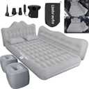 Umbrauto Truck Air Mattress Back Seat| Inflatable Car Camping Mattress Bed for Back Seat, SUV Blow Up Rear Seat Sleeping AirBed for Van Travel with Pump & Pillows (Grey)