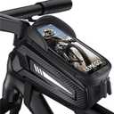 LEMEGO Bike Bag, EVA Waterproof Bike Frame Bag Bike Phone Mount with Rain Cover, Bike Phone Holder Bike Accessories Compatible Phones Under 7”