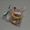 6-Ring Bird Swing Toy for Cage, Colorful Cotton Rope Perch for Parrots Soft Grip, DIY Adjustable Hanging Parakeet Toys, Interactive Multi-Bird Swing and Climb for Budgies, Lovebirds, Cockatiels