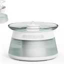 Glass Smart Cat Water Fountain,Filterless Pet Water Fountain No Filter,Ultra Silent Cat Fountains,Separation Design