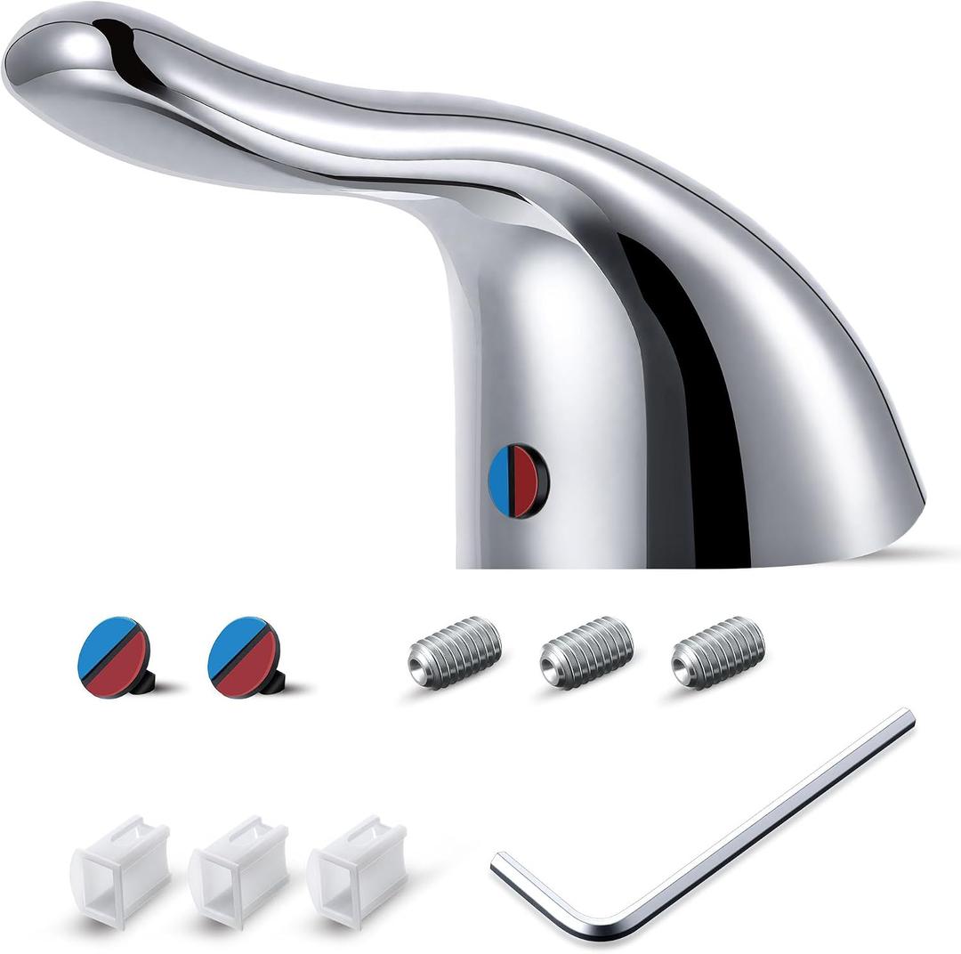 Enhon Lever Handle Kit and Handle Screw Kit, Compatible with American Standard M962160-0020A/030126-0070A, for Single-Handle Pressure Balance Tub and Shower(Polished Chrome)