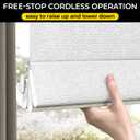 UNISHADES Light Filtering Cordless Roman Shades for Indoor Windows & French Doors, 19 3/4" W 60" H - Light Filtering - Natural