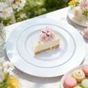 FLOWERCAT 60PCS White Plastic Plates - Heavy Duty White Disposable Plates for Mother's Day/Birthday Party/Wedding -serve for 30 guests Include 30PCS 10.25" & 30PCS 7.5" Plates for Party
