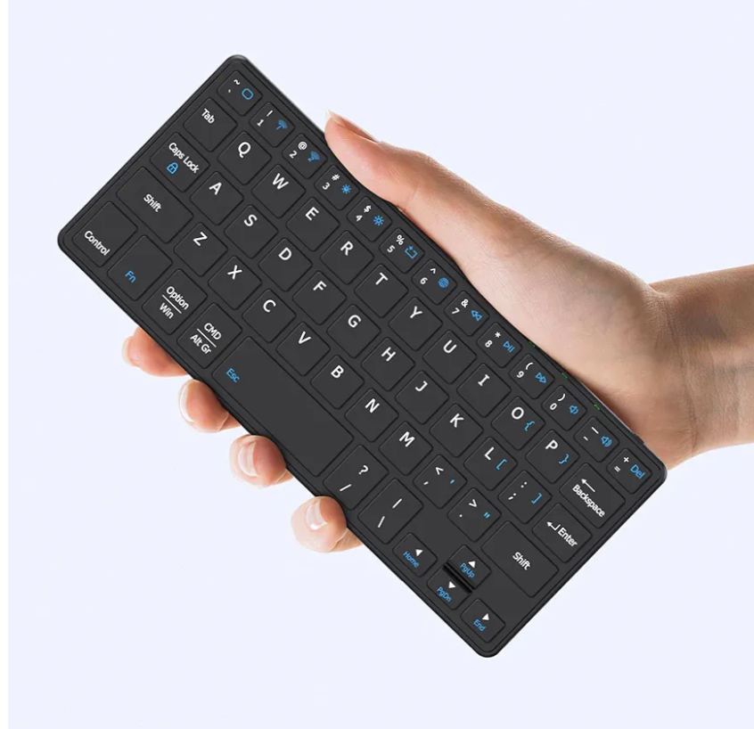 Universal Wireless Keyboards Ultra Light Portable Mini Keyboard with Adjustable Angle Stand & Leather Case, Computer Keyboards Rechargeable Travel Bluetooth Keyboard for iPad Android, Windows and iOS