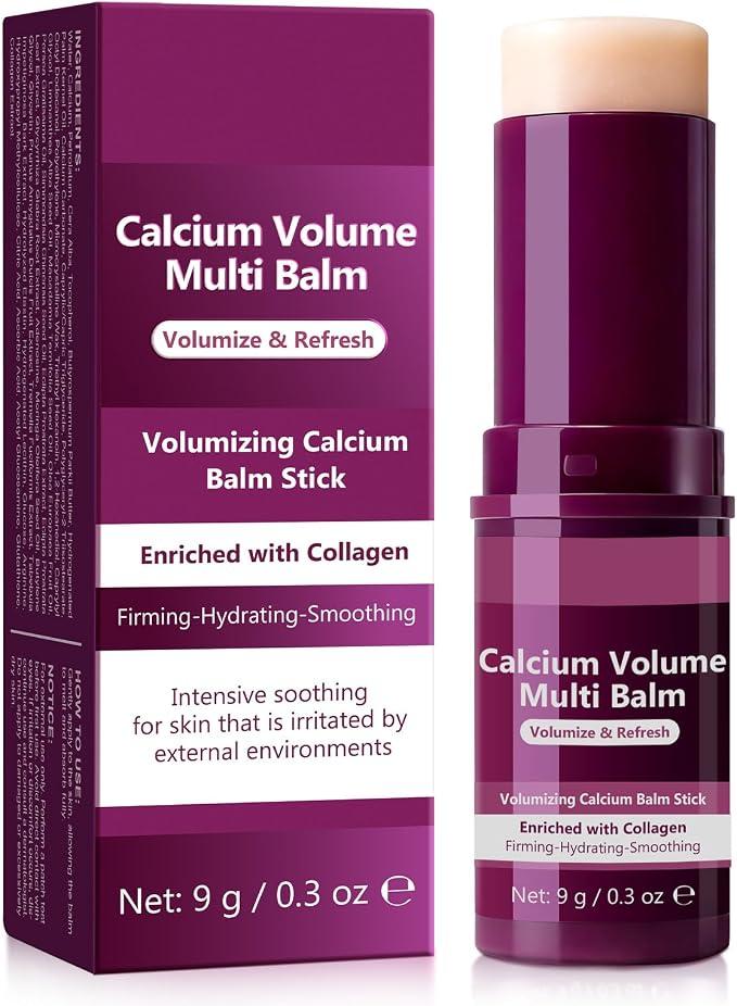 Calcium Multi Balm Stick – Calcium Volume Multi Balm for Anti-Aging, Wrinkles & Intense Hydration, Korean Collagen Moisturizing Stick for Face, Eyes & Neck (1)