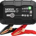 NOCO GENIUS5: 5A 6V/12V Smart Battery Charger  Automatic Maintainer, Trickle Charger & Desulfator with Overcharge Protection & Temperature Compensation  For Lead-Acid & Lithium Batteries