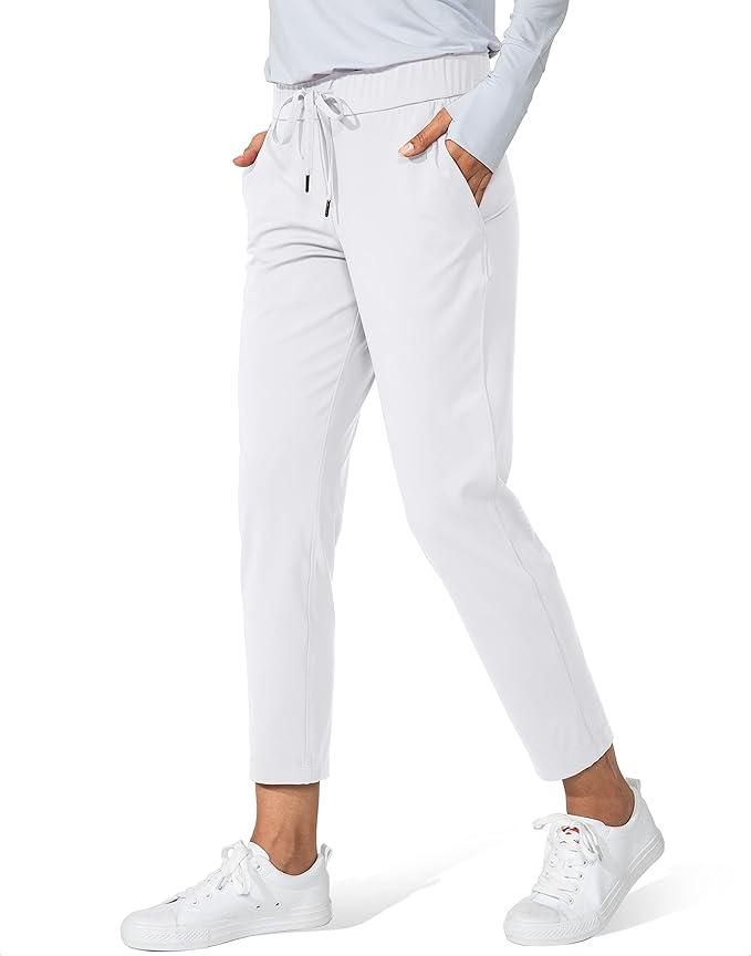G Gradual Women's Pants with Deep Pockets 7/8 Stretch Ankle Sweatpants for Golf, Athletic, Lounge, Travel, Work, Size M
