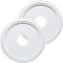 Molded Nylon Ceiling Medallion for Light Fixtures and Ceiling Fans 16"OD x 4"ID x 3/4"P (Fits Canopies up to 12-3/8") White