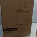 SONGMICS Trash Can, 13-Gallon Gabbage Can, with 15 Trash Bags, Stainless Steel, with Soft-Close Lid, Removable Inner Bucket, Handles, Silver ULTB595E01