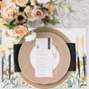 50 Pack Wildflower Paper Placemats Disposable,16x 11 Inch Spring Floral Placemats Butterfly Wildflower Table Mats for Kitchen Dining Wedding Birthday Spring Party Supplies