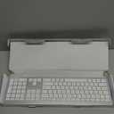 Wireless Keyboard and Mouse Combo - Full Size Slim Thin Wireless Keyboard Mouse with Numeric Keypad 2.4G Stable Connection Adjustable DPI (White & Silver)