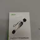 acer SD Card Reader USB C, Dual Slots USB 3.0 Type C to Micro SD Card Adapter, Memory Card Reader for MicroSD, SDHC, SDXC, Compatible with Laptop, PC, iPhone16/15, MacBook Pro/Air, iPad Pro, Android (Grey)