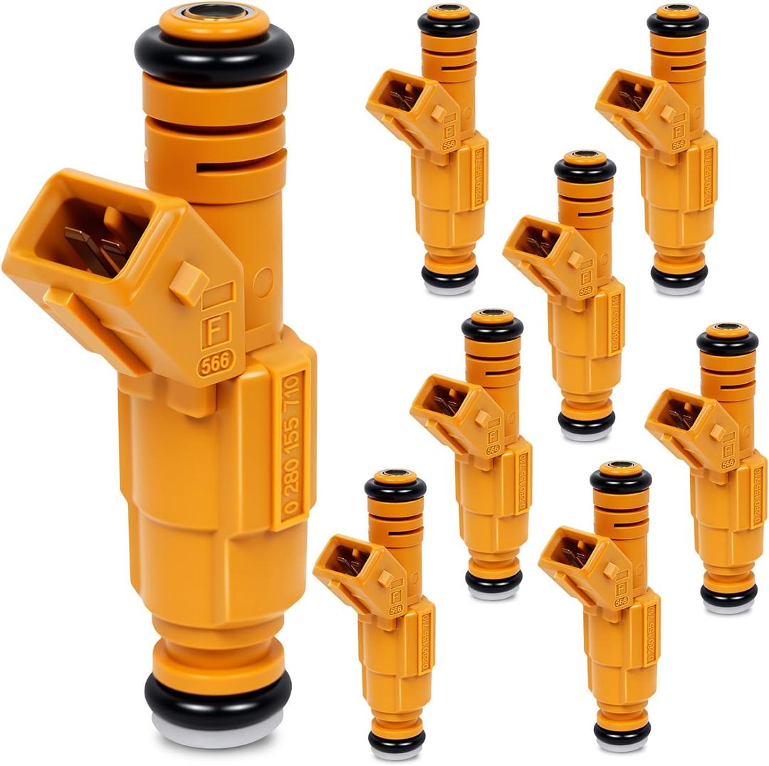 Fuel Injectors Set of 8 Compatible with 1996-1998 Ford Crown Victoria Explorer Lincoln Town Car Replacement for Mercury Grand Marquis Mountaineer Thunderbird Cougar Replace 0280155710