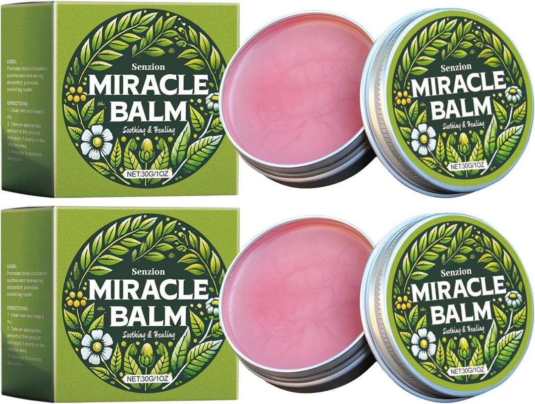 Original Senzion Miracle Balm Natural Ingredients for Back, Hands, Feet and Body