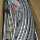 55" Trampoline for Kids with Enclosure, 440lbs Capacity Indoor & Outdoor Toddler Trampoline with Adjustable Gymnastics Bar & Toys, for Boys & Girls (Blue)