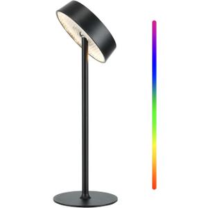Cordless Lamp, RGB, Outdoor Waterproof, Dimmable Touch Control 3 Color Temperature, Battery Operated Portable, LED Memory Function, Rechargeable Table Lamp, Desk Lamp, Patio Dinning Restaurant Kitchen