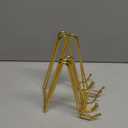 IBosins 5 Pack 4 Inch Plate Holder Display Stands, Metal Gold Frame Stand for Picture, Book, Photo Easel, Creation, Collectibles