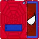 Grifobes (for 13th/11th Generation 2023/2021 Release) All New Kindle Fire HD 10/10 Plus, HD 10 Kids/Kids Pro Tablet, 3-in-1 Heavy Duty Rugged Protective Cover with Stand for Boys Children (Red+Blue)