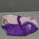 Queenmore Dog Winter Coat, Cold Weather Fleece Jacket for Dogs, Waterproof Reflective Reversible, for Small, Medium and Large Dogs (Purple, S)