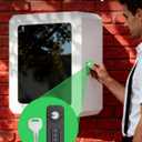 EV Charger Outdoor Enclosure, Charger Station Box for Tesla Wall Charger, Cable Cord Holder Lock Box, Heavy Duty Outdoor Charging Case, White