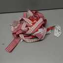 Suncalla 2 Pcs Red Valentine's Day Ribbon Bow for Wreath Red Valentine's Day Wreaths Ribbon Bundle Assorted Sash for Wreaths for Party Front Door Indoor Outdoor Decoration