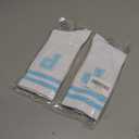 Blue And White-Striped Letter Socks, Sports Socks For Men, Blue Team socks, Friends And Family, Birthday Gift.(P) (White)