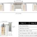 SineRise 4-Light Brushed Nickel Vanity Light with 3 Color Modes (3000K/4000K/6000K), Eye Protection LED Bathroom Light Fixture, Dimmable Modern Wall Light Over Mirror with Clear Glass Shade