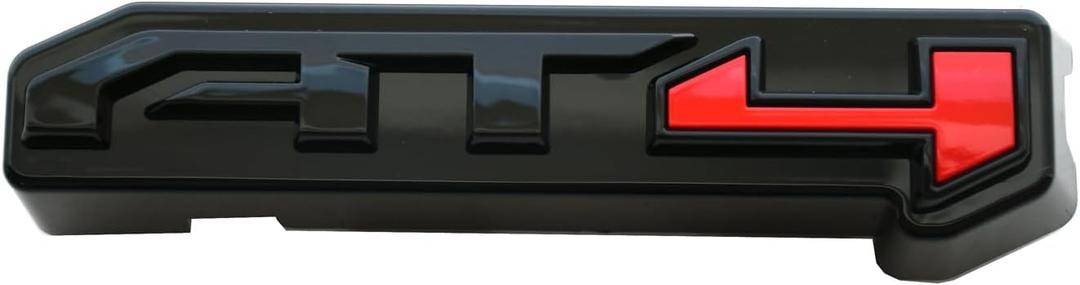 1pc AT4 Grille Emblem 3D Badge Compatible with 2024-2025 GMC Sierra 2500HD 3500HD AT4 (Glossy Red)