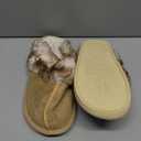 Besroad Winter Fuzzy House Slippers Sandals Plush Faux Fur Fluffy Flats Slippers Warm Slide Shoes for Women (8-9, Brown)