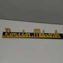 17.3 Inch Metal Ramadan Eid Mubarak Table Decor Ramadan Mubarak Letter Wooden Tabletop Centerpiece Ramadan Decorations for Home Islamic Home Decor