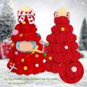 Christmas Clothes for LABUBU 17cm Doll (NO Doll), Handmade Outfit with Adjustable Dolls Stand and Gift Package for 5-9 inches Dolls, Gift for Christmas, Red (Large)