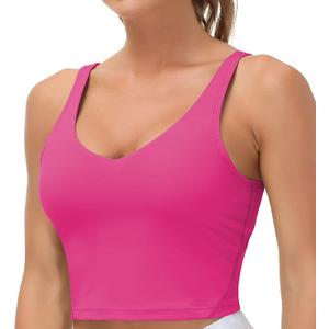 THE GYM PEOPLE Womens' Sports Bra Longline Wirefree Padded with Medium Support M