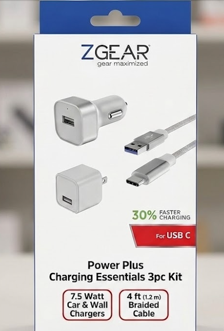 ZGear Power Plus Charging Essentials 1Pc Kit 7.5Watt 4Ft