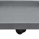16.5 Inch Square Rolling Plant Caddy Saucer with Wheels, Heavy Duty Wheeled Planter Stand for Potted Plant, Coaster Roller Base Tray with Casters, Flower Pot Dolly Holder for Indoor Outdoor