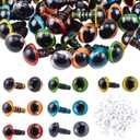 PH PandaHall 70pcs Plastic Safety Eyes 10mm Craft Eyes Amigurumi Cat Eyes with 70pcs Washers for Puppet, Plush Animal, Stuffed Animals, Teddy Puppet, Crochet Animal Crafts Making