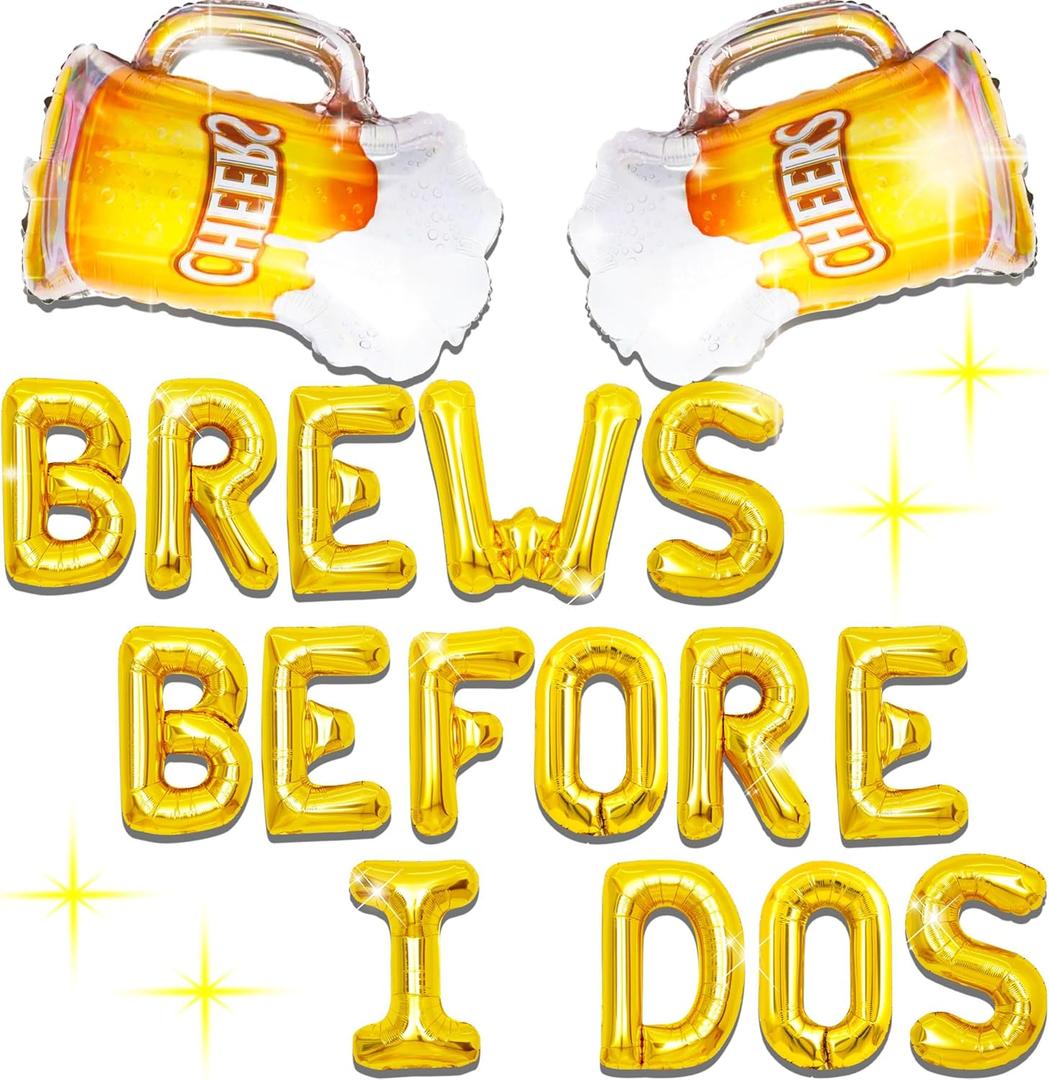 Brews before I Dos Balloons Brews before I Dos Sign Bride Shower Decorations Bachelorette Engagement Decorations Bach Decor